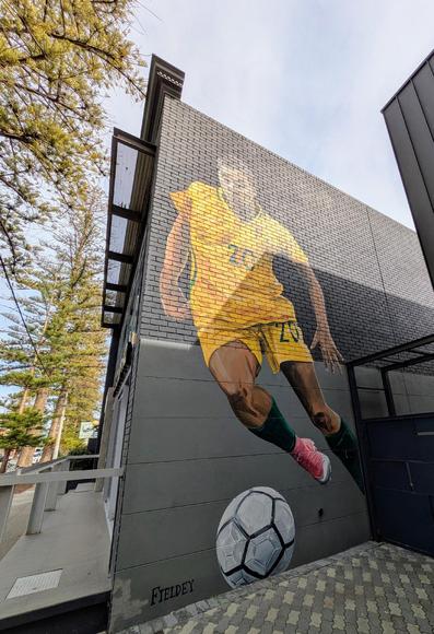 Sam Kerr mural by Fieldy