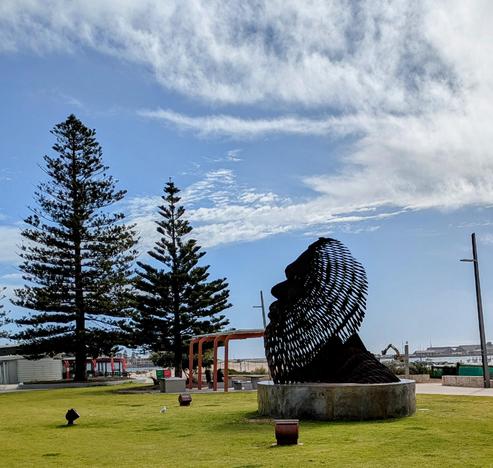 Wardandi Boodia - fabulous coreten sculpture in Bunbury